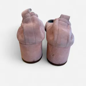 Everlane Everyday Block Heel Shoe In Light Bubblegum Pink Suede Block Heel US 9 thumbnail 4