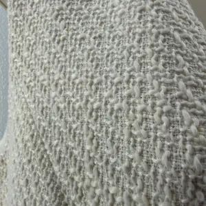 Abercrombie & Fitch Mara Tweed Zip-Up Mini Dress Cream Tweed Womens Large thumbnail 3