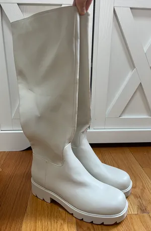 Nine West Tall White Boot thumbnail 1