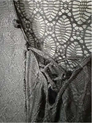 Portocruz Black Lace-Up Swim Coverup S EUC thumbnail 5