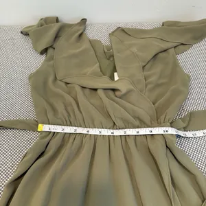 Baltic Born Womens Katya Ruffle Maxi Dress | Dusty Olive In Green XS thumbnail 10