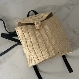 A New Day Straw Basket Backpack - Natural  NWOT thumbnail 2