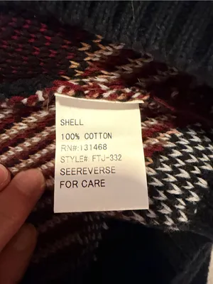 Fate Fringe Cardigan with Burgundy and Tan Accents thumbnail 5