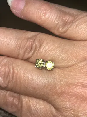 New Moissanite 1.0 carat Lemon Yellow Studs thumbnail 3