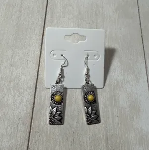 Sunflower Earrings Handmade thumbnail 1