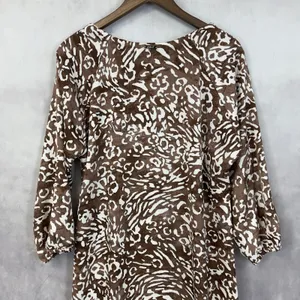 Jackie O Loungewear‎ Maxi Dress Womens Small Resort Coastal Animal Print Stretch thumbnail 6