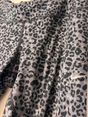 Nike Women’s Black and Gray Leopard Print Leggings thumbnail 2