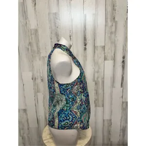Green and blue blouse size medium Green thumbnail 7