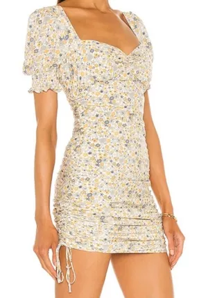 Bardot Cindy Floral Ruched Sweetheart Midi Dress thumbnail 1