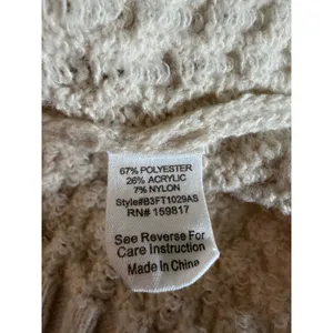 Altar'd‎ State Womens Cream Cable Knit V-Neck Sweater Vest High-Low Oversized M thumbnail 6