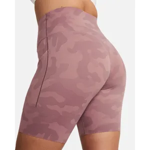 Nike Universa Women's High-Waisted 8" Camo Biker Shorts with Pockets XS thumbnail 2