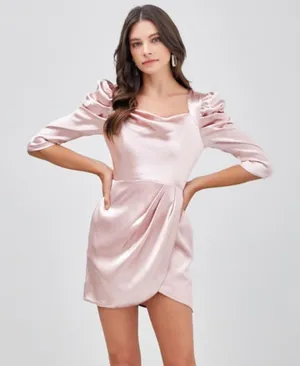 DO+BE Puff Sleeve Silk Dress thumbnail 1