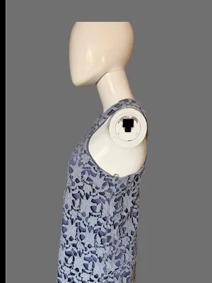 GBX Light Blue Floral Lace Sleeveless Mini Dress thumbnail 4