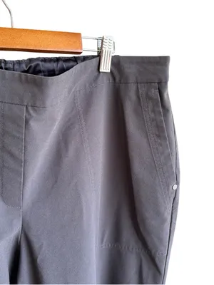 Lafayette 148 Pull On Straight Leg Pants Brown XL Stretch Waist Pockets thumbnail 9