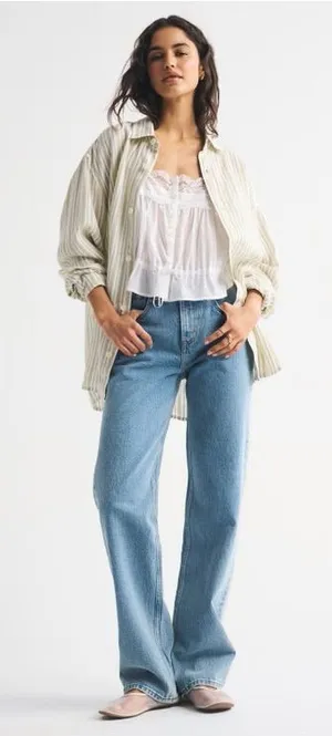 Abercrombie & Fitch High Rise 90s Relaxed Jean Size 28/6 thumbnail 1