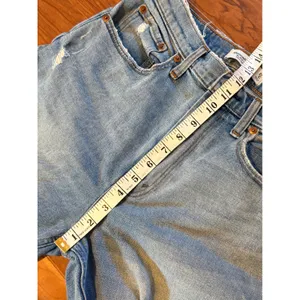 Abercrombie & Fitch Curve Love Ultra High Rise Ankle Straight Jeans Light 27 thumbnail 6