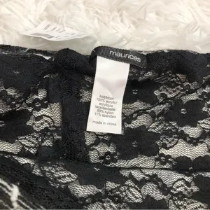 Maurices Tie Dye Cow print Reversible Lace infinity Scarf Black‎ White OS thumbnail 3