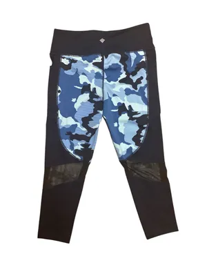 LulaRoe Rise Collection blue camo capri leggings size Large thumbnail 3