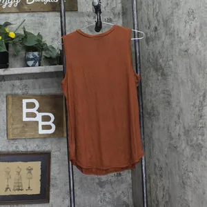 NWT 24Seven Comfort Apparel Womens Knit V-Neck Tank Top Brown L thumbnail 2
