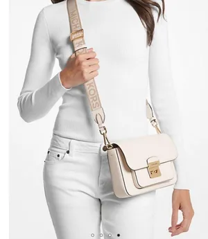 Michael Kors Sloan Editor Medium Leather Shoulder Bag crossbody gold hardware MK thumbnail 2