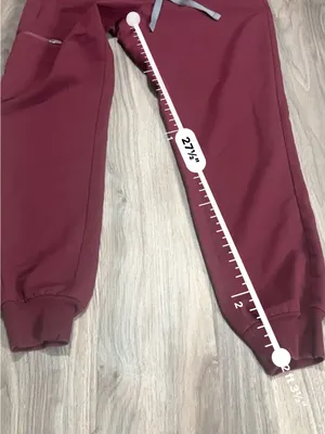 Figs Burgundy Drawstring Scrub Joggers thumbnail 5