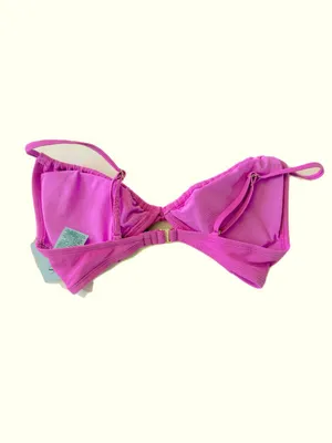 NWT Shade & Shore Ribbed Tie-Front Bralette Bikini Top Size XS 0-2 NEW thumbnail 5