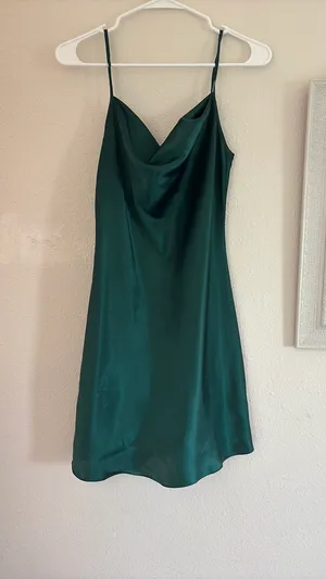 Satin mini dress thumbnail 3