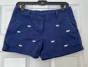 Vineyard Vines navy shorts embroidered whales 2 thumbnail 1