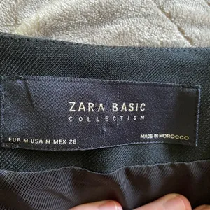 Zara Asymmetrical Cocoon Jacket Womens Medium Black 3/4 Sleeve Snap Front thumbnail 9