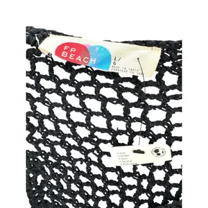 Free People Beach Swim Cover Catch Me‎ Fauxchet Midi Dress Crochet Large NWT thumbnail 6