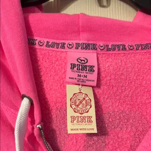 NWT PINK Victoria’s Secret Women's Pink Hoodie Jacket Medium thumbnail 2