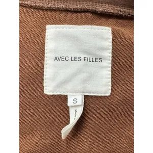 Avec Les Filles French Terry Pigment Dyed Shacket Brown Women’s Small thumbnail 4
