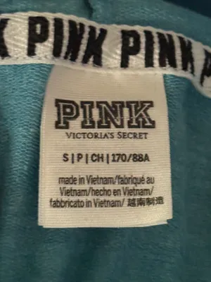Victoria’s Secret Pink Blue Shirt With Hood Size Small Long Sleeves thumbnail 4