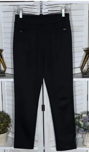 New Mix Black career office ponte pants stretchy resort cruise cocktail goth alt travel thumbnail 1