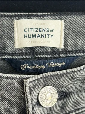 Citizens of Humanity Jolene Jeans 26 Gray Distressed Straight Leg Premium Denim thumbnail 2