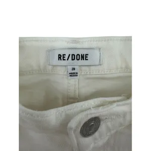 RE/DONE 90s High Rise Cutoff Bermuda Denim Shorts White Size 28 thumbnail 6
