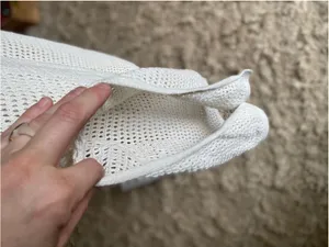 Old Navy Ivory Crochet Maxi Swim Cover Up Coastal Vaca Island Nautical Fishnet L thumbnail 4