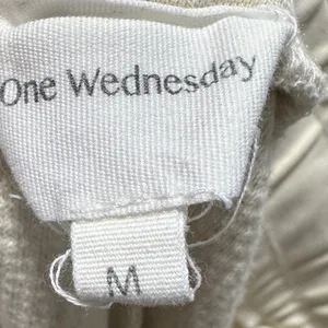 One Wednesday Waffle Knit Cotton Lounge Shorts Cream Medium Casual thumbnail 4