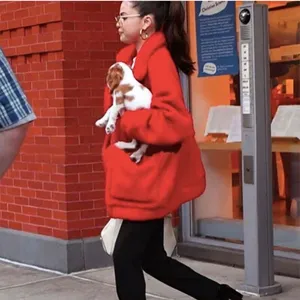I. Am. Gia Pixie Oversized Teddy Coat Red size Medium Revolve $110 thumbnail 3