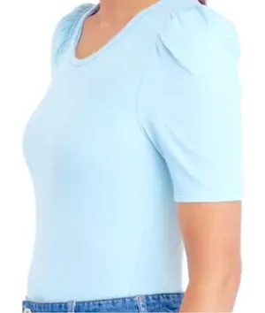 NWT Baby Blue Scoop Neck Bodysuit Size Large Spring Summer Staple Minismalist thumbnail 1