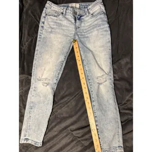 BKE Stella Low Rise Ankle Skinny Jeans Light Acid Wash Distressed Slim Fit thumbnail 2