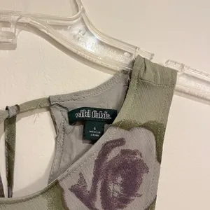 Wild Fable Dress Sleeveless Tank‎ Green Purple Floral Chiffon High Neck Small thumbnail 6
