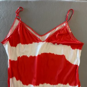 Women's Maxi Orange and White Thin Strap Sundress Size 2XL #260554 thumbnail 2