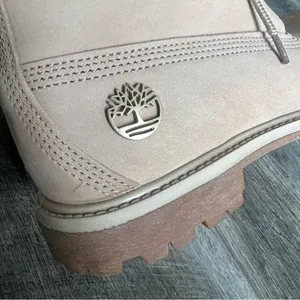 Timberland Classic 6” Premium Satin Taupe Boots Size 7.5 Anti-fatigue Lace Up thumbnail 8