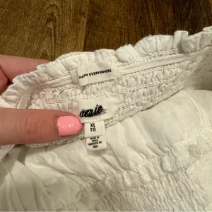 NEW Aerie White Spring Eyelet Fling Mini Dress Sz XL Halter Tie Floral thumbnail 10