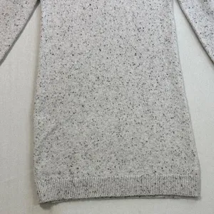 LOFT Heather Gray Long Sleeve Dress with Button Details thumbnail 5