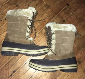 Magellan Outdoors, faux fur lace up duck boots thumbnail 1