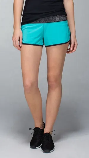 Lululemon Run: Speed Short Blue‎ Tropics / Black Dune Size 6 thumbnail 1