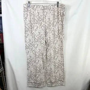 Carole Hochman‎ Large Pajama Set Cotton Gray Animal Print Lounge Luxury 759 thumbnail 4