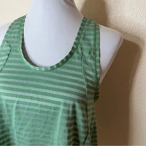 Zyia Active green striped flowy tank top MEDIUM thumbnail 2